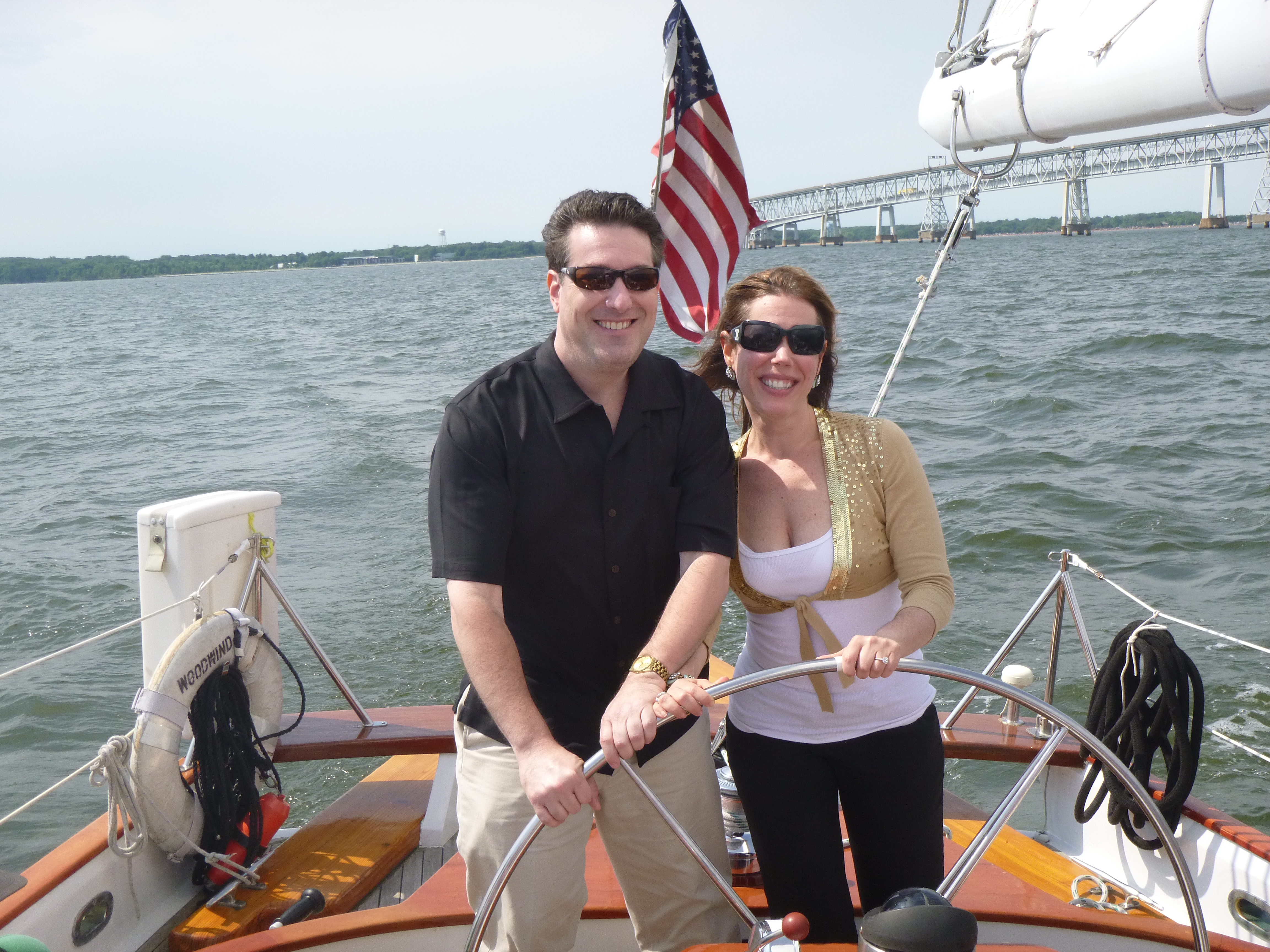 Look at those smiles. Dee and Dave just got engaged on the schooner!