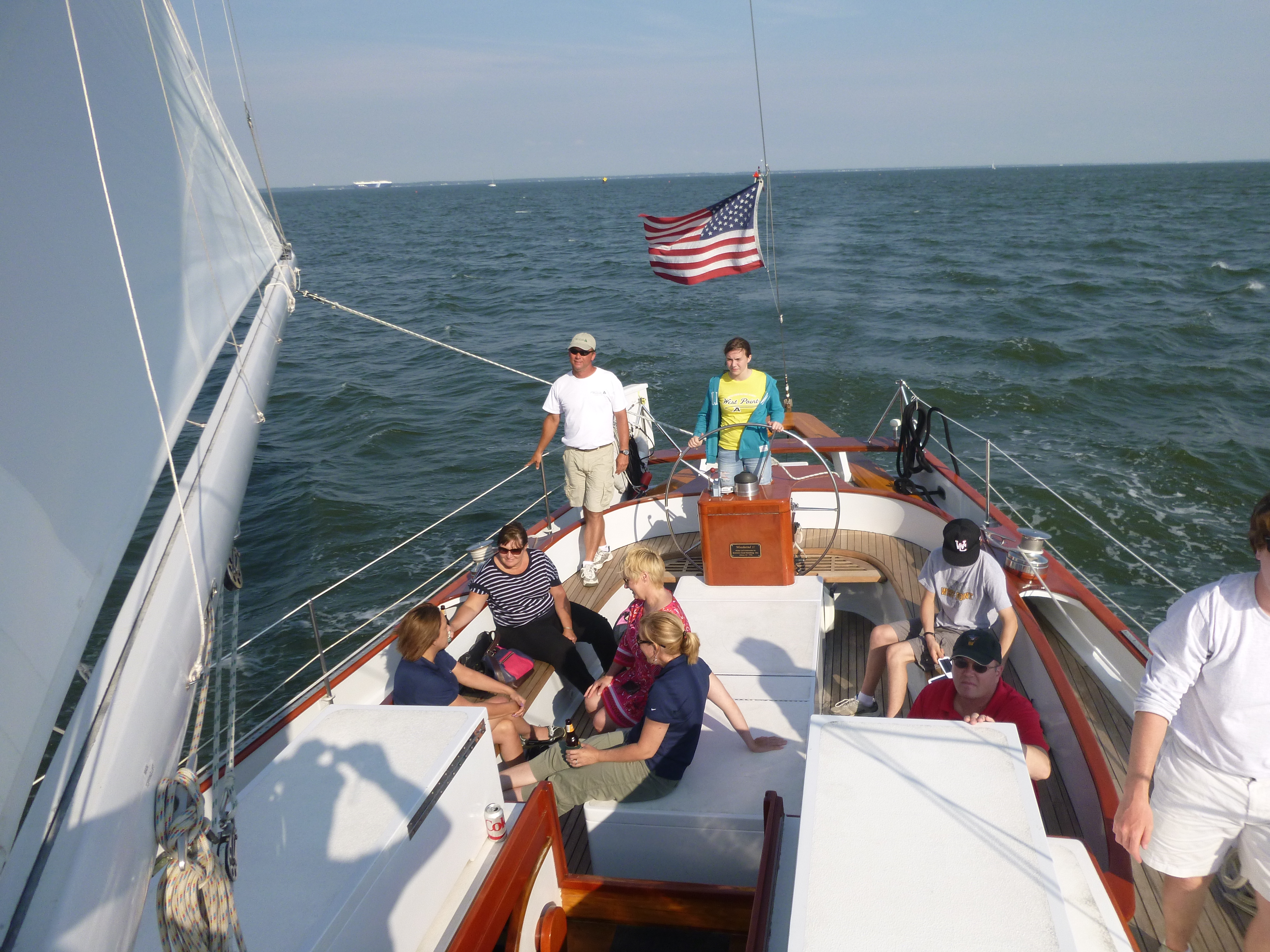 Great day of sailing on the Schooner Woodwind II