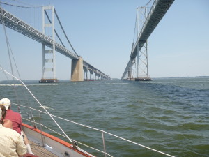 Sailing under the Bay Bridge