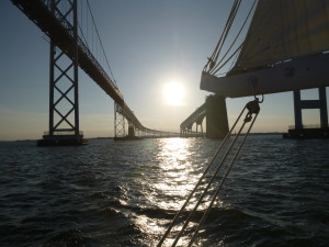 Same angle under the bridge but different view with the sun setting!!