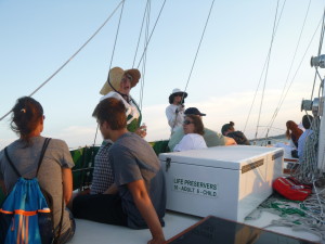 Janet Williman on the Schooner Woodwind