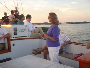 Author Carol Patterson speaking on the history of Bay Ridge