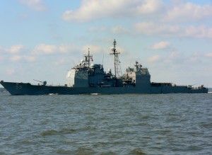USS Leyte Gulf (CG-55) is a Ticonderoga-class guided missile cruiser.