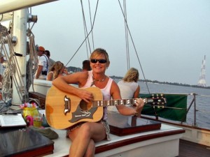 Deanna Dove on the Schooner Woodwind