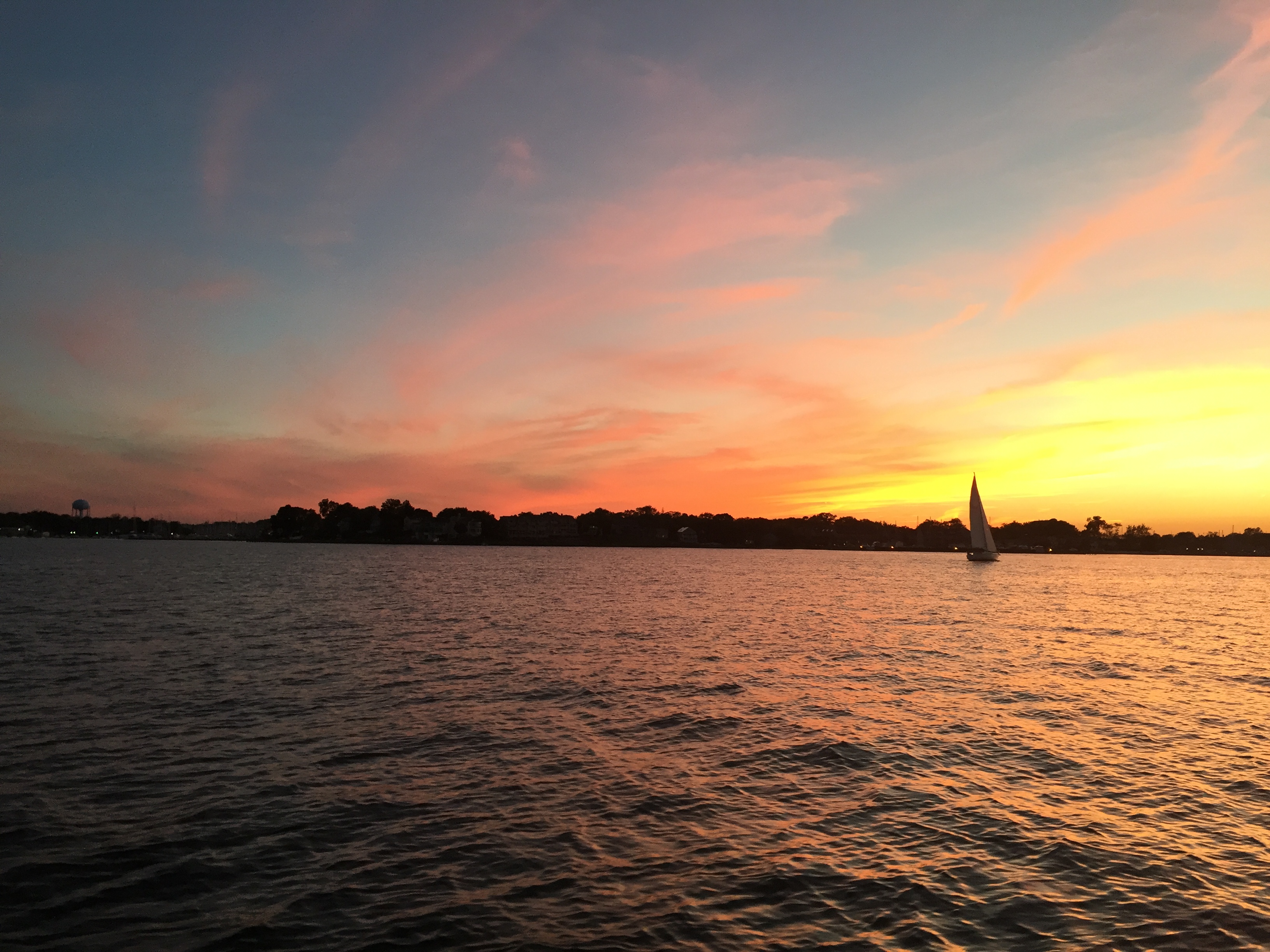 Indian summer sunset sail on the schooners