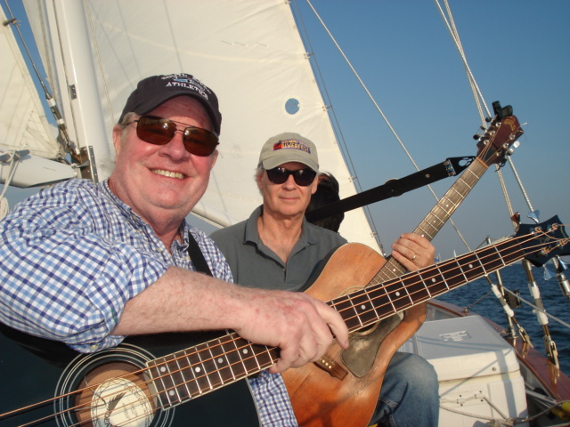 Don Shappelle and Don Sennett performing on the schooner