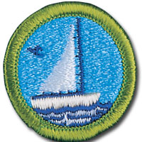 Small boat sailing badge